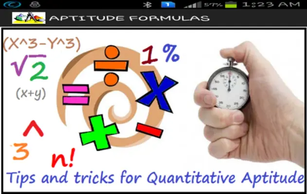 APTITUDE FORMULAS android App screenshot 0