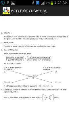 APTITUDE FORMULAS android App screenshot 2